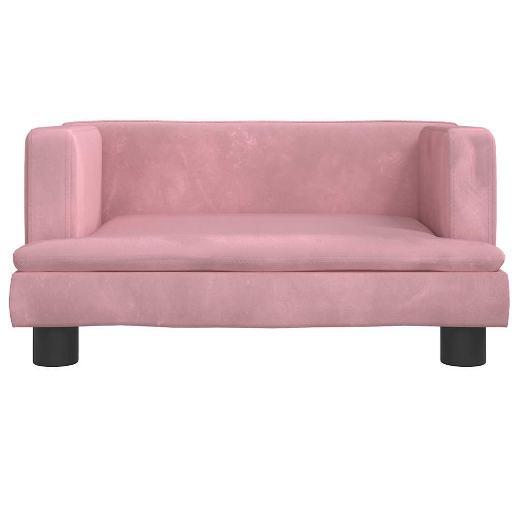 Dog bed pink 60x40x30 cm velvet
