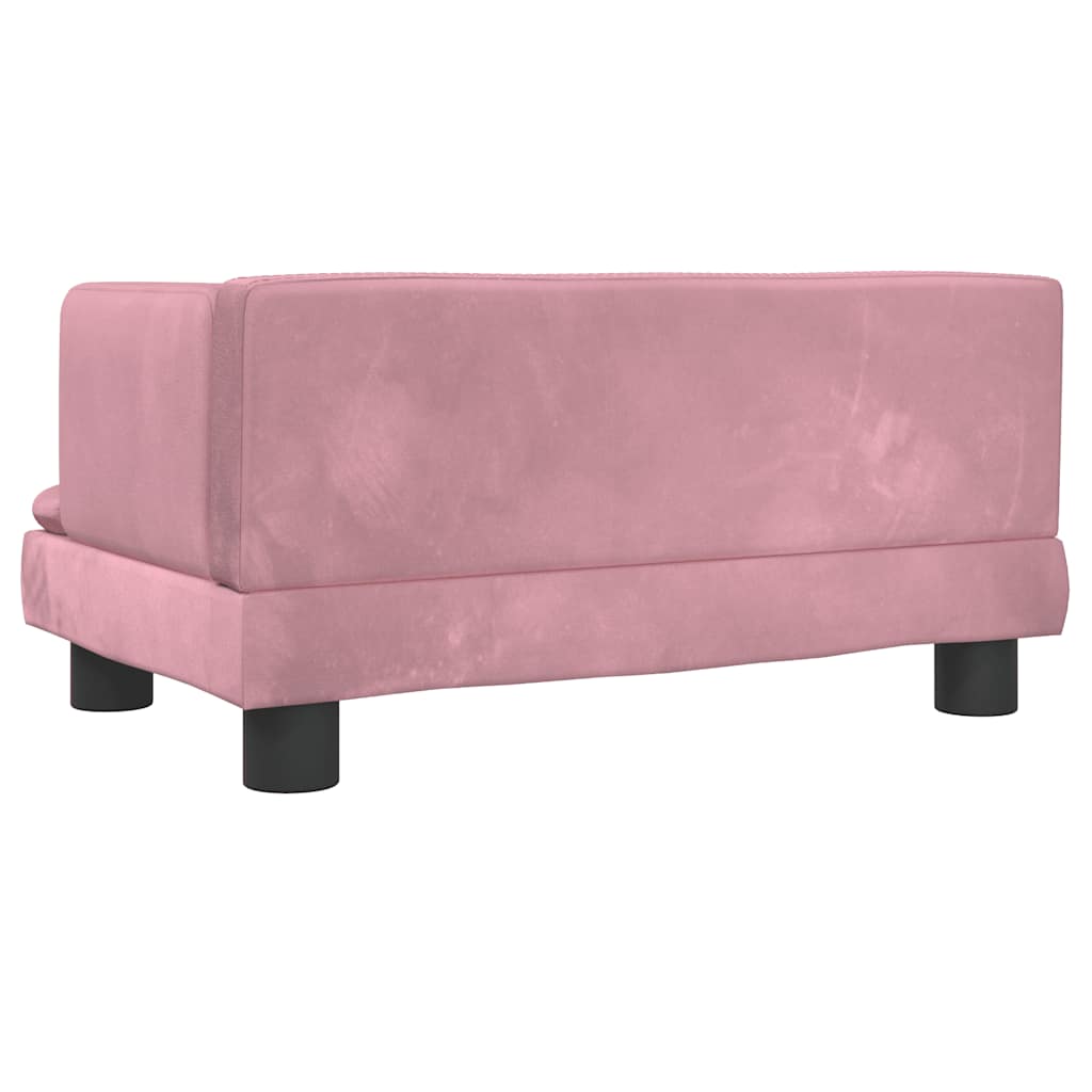 Dog bed pink 60x40x30 cm velvet