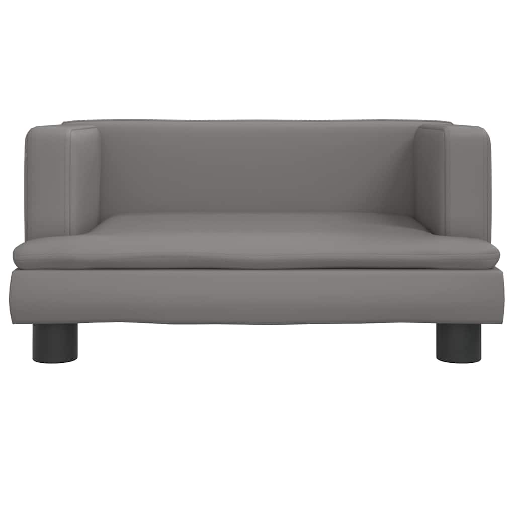Dog bed grey 60x40x30 cm artificial leather