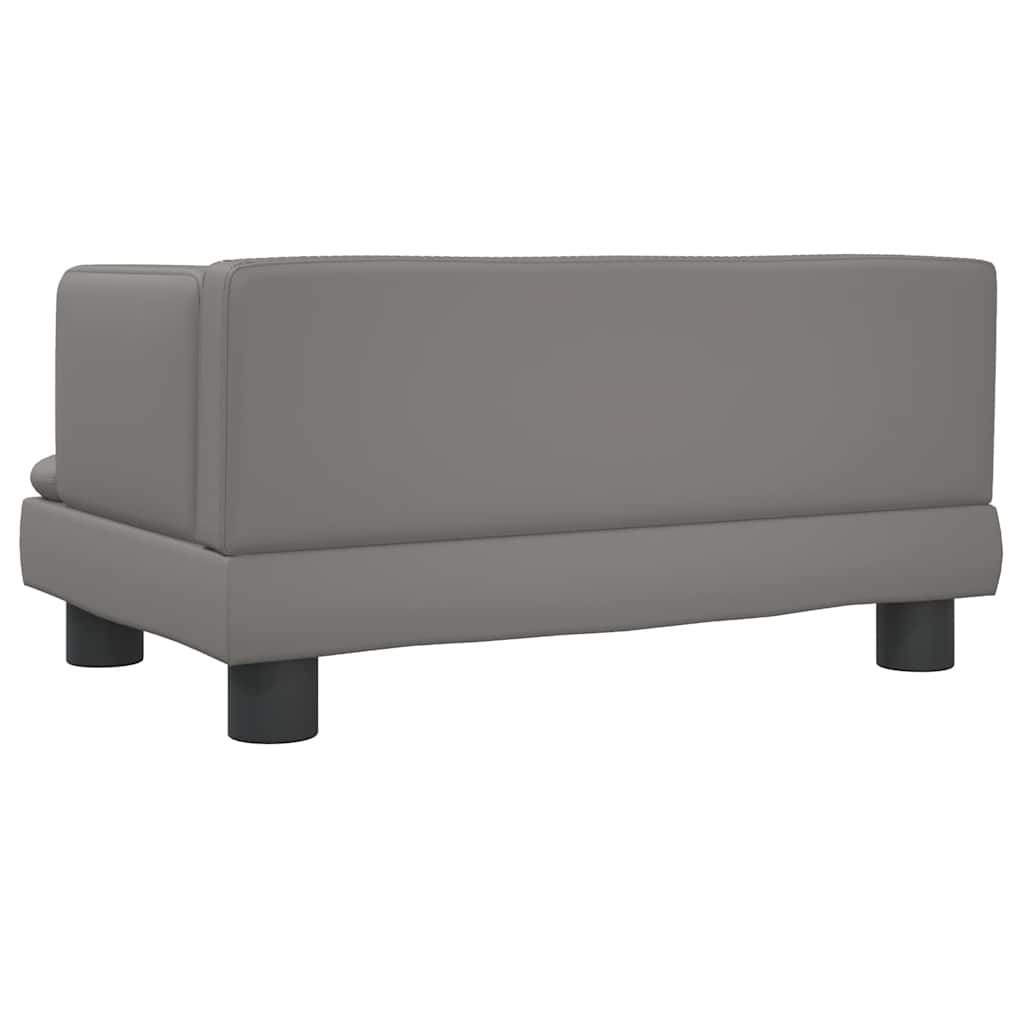 Dog bed grey 60x40x30 cm artificial leather