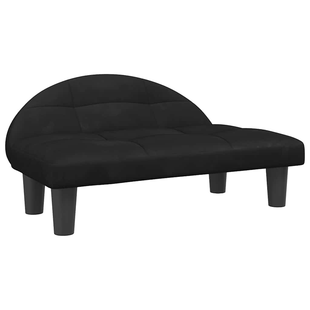Panier pour chien noir 70x52x30 cm velours