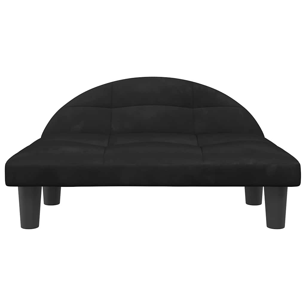 Panier pour chien noir 70x52x30 cm velours