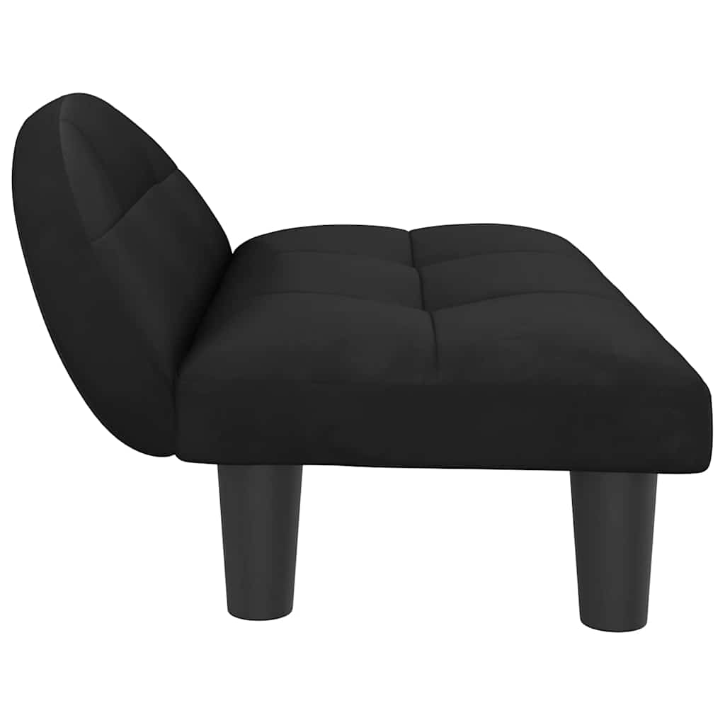 Panier pour chien noir 70x52x30 cm velours