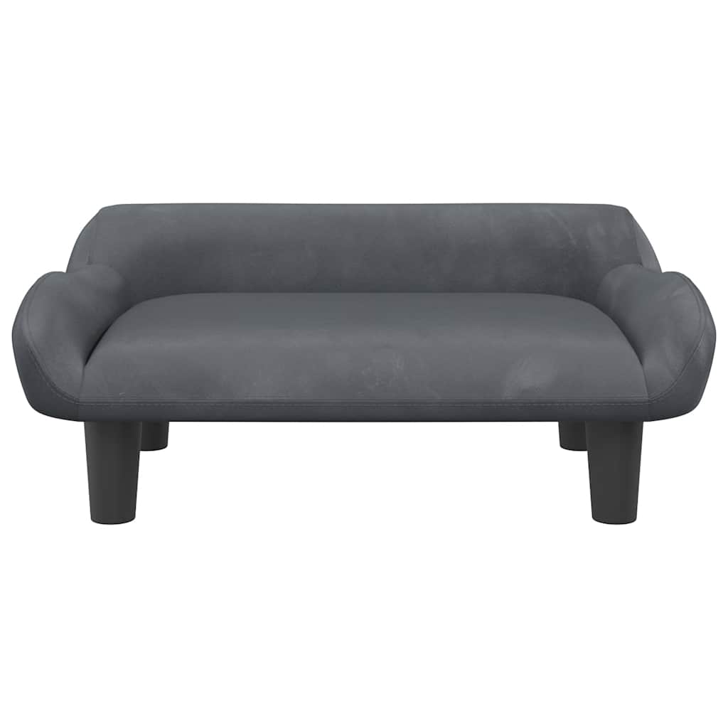 Hundebett Dunkelgrau 70x40x24 cm Samt
