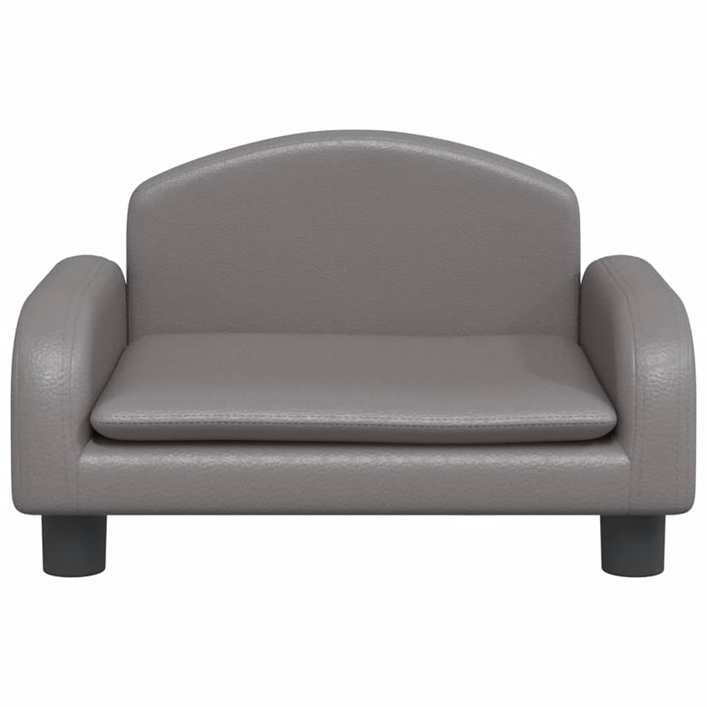 Hundebett Grau 50x40x30 cm Kunstleder