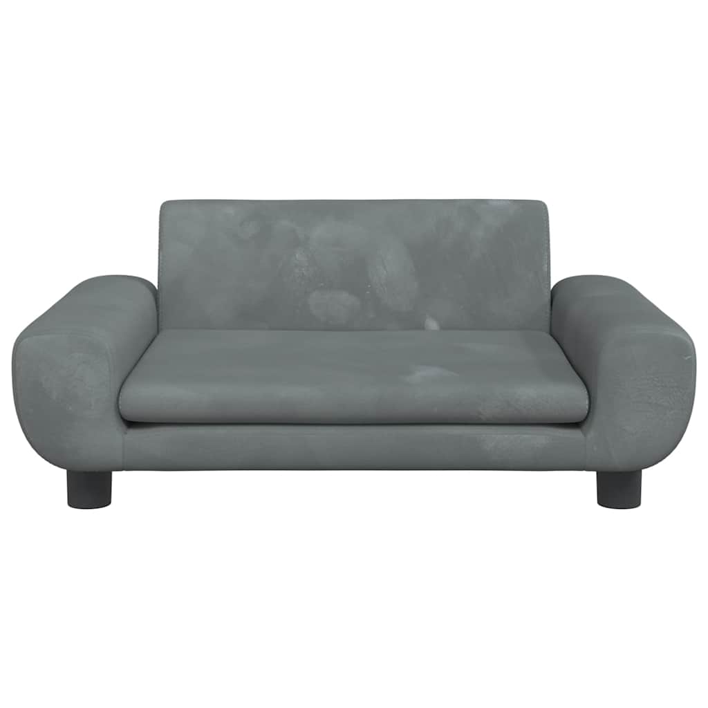 Panier pour chien gris foncé 70x45x33 cm velours