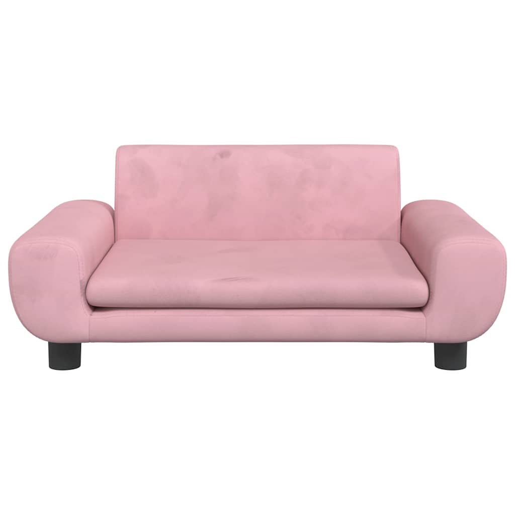 Dog bed pink 70x45x33 cm velvet