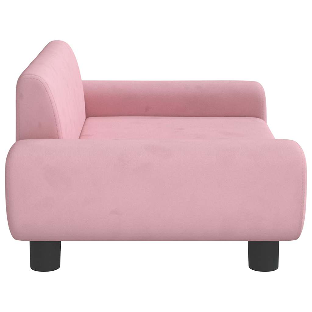 Dog bed pink 70x45x33 cm velvet