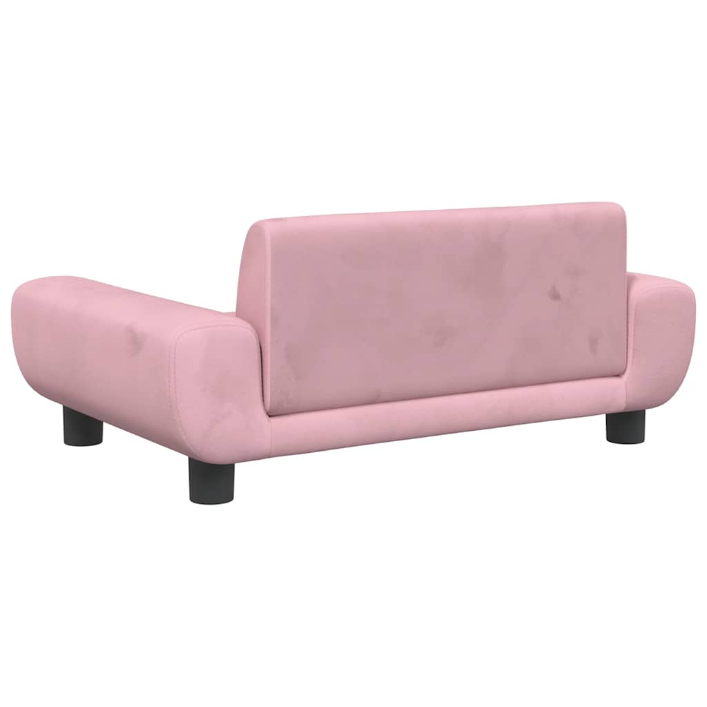 Dog bed pink 70x45x33 cm velvet