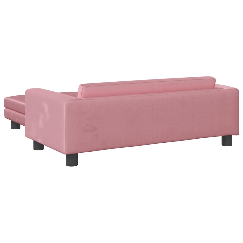 Panier pour chien avec rallonge rose 100x50x30 cm velours