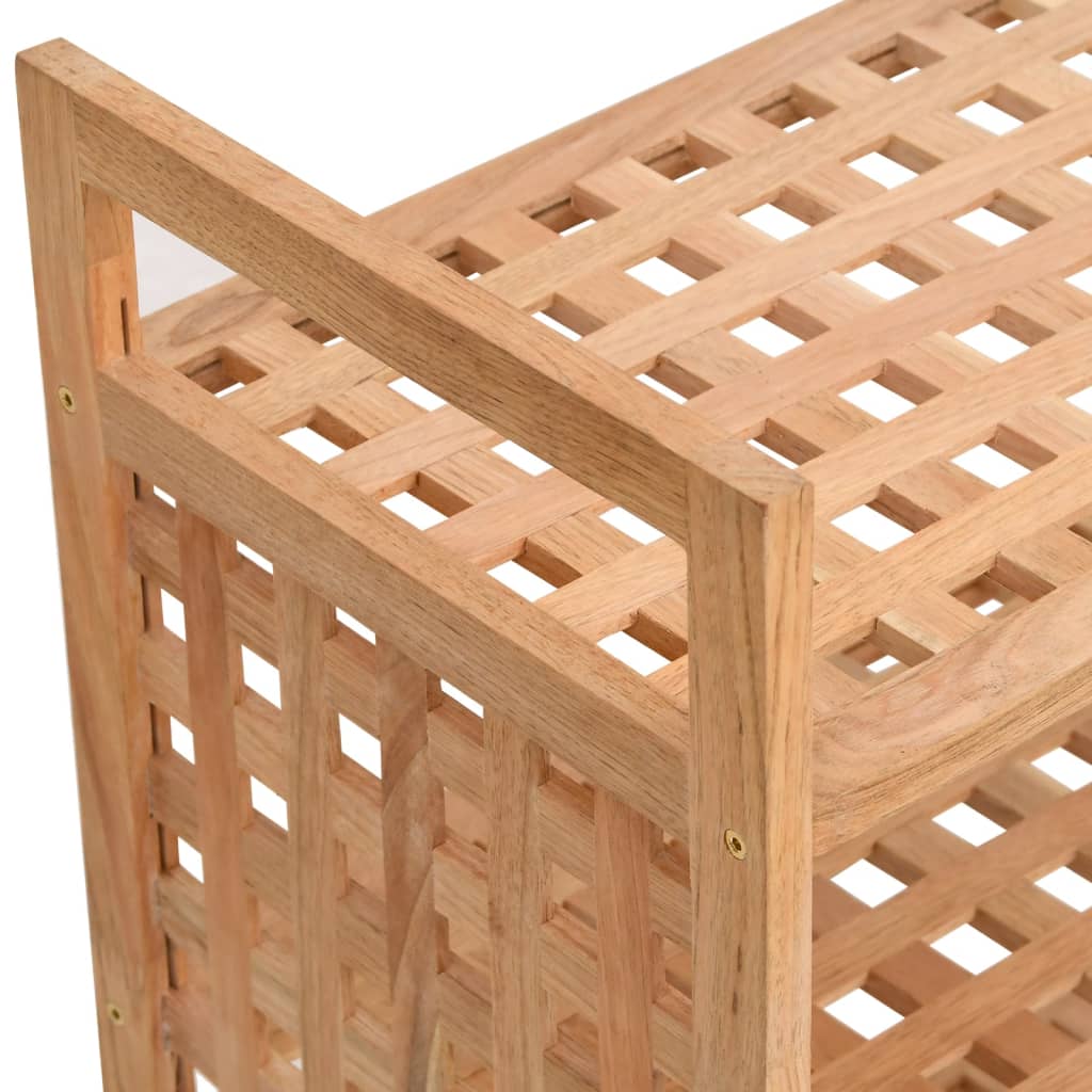 Meuble à chaussures avec tiroir 70x27x81 cm en bois de noyer massif