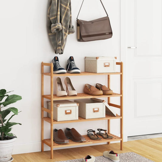 Étagères à chaussures 2 pièces 69x27x41 cm en bois de noyer massif