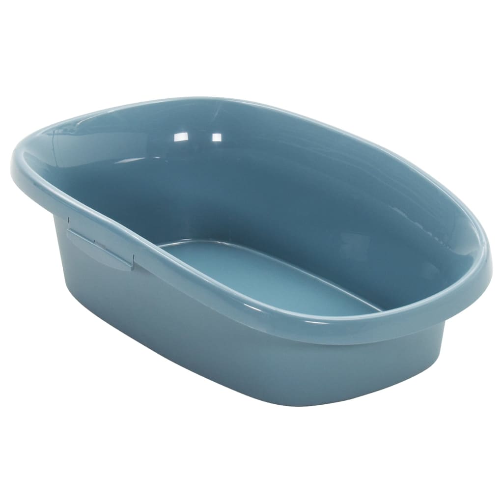 Katzenklo Weiß und Blau 58x39x17 cm PP