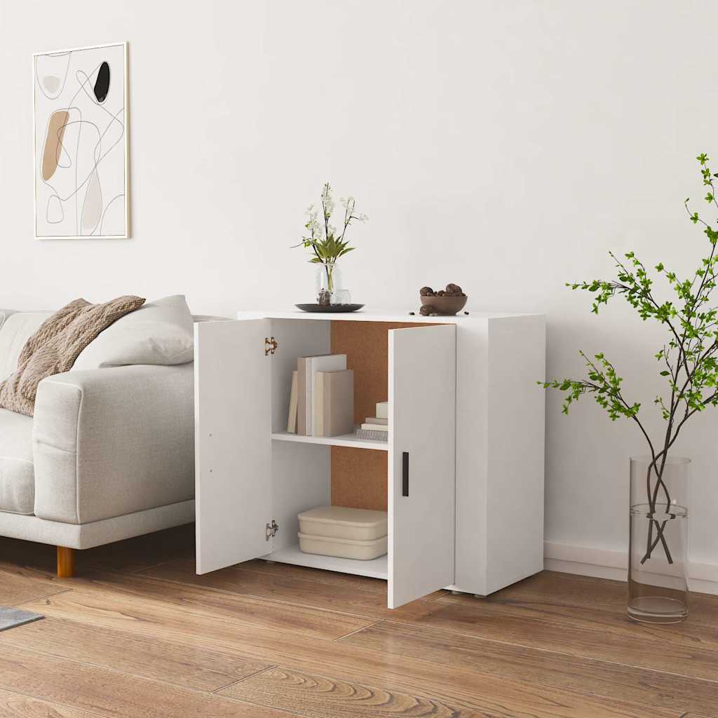 Sideboard Weiß 80x33x70 cm Holzwerkstoff