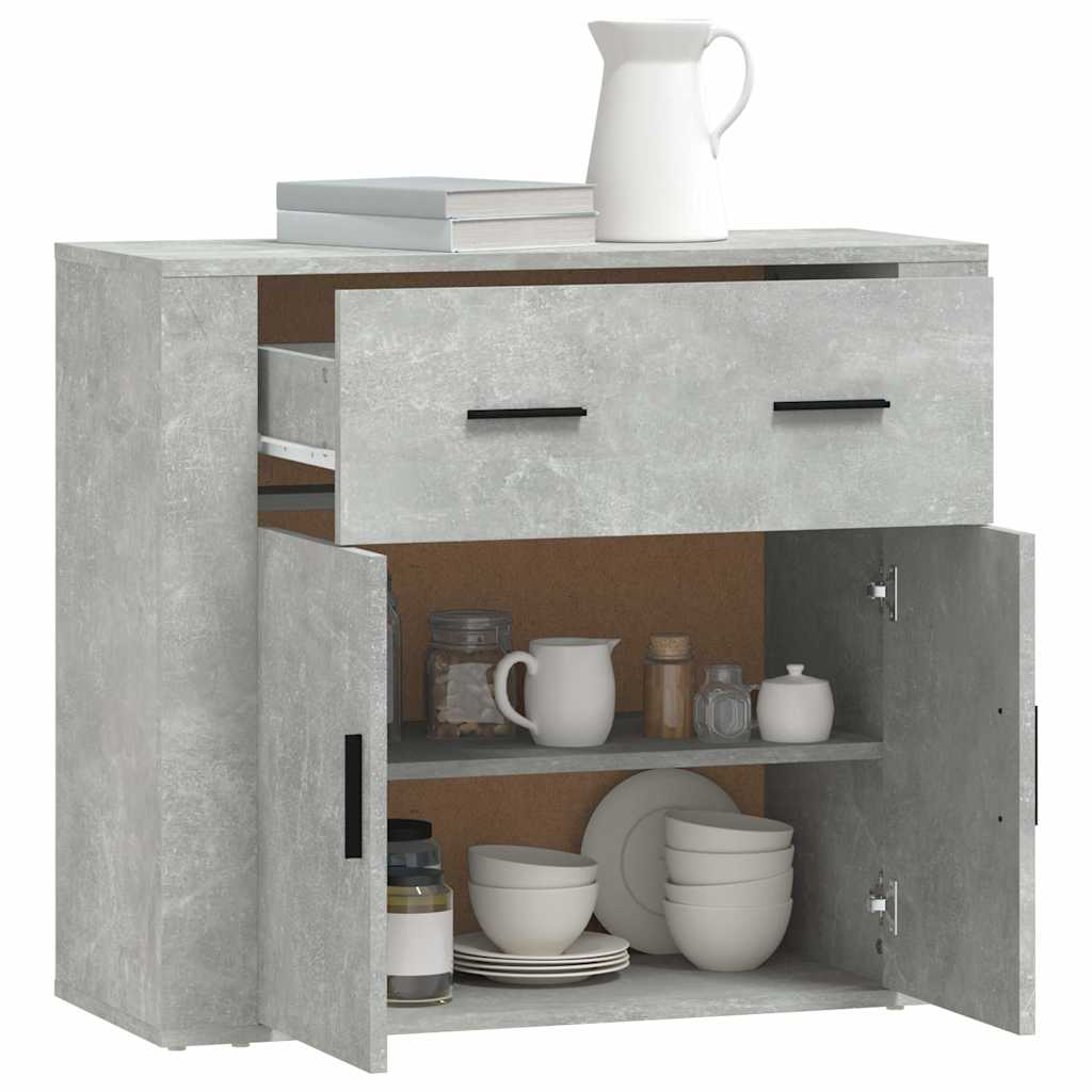 Sideboard Betongrau 80x33x70 cm Holzwerkstoff