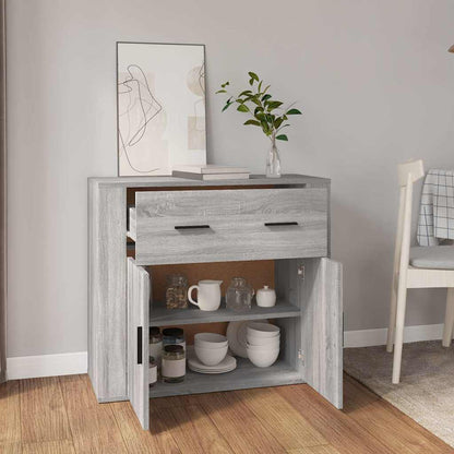Sideboard Grau Sonoma 80x33x70 cm Holzwerkstoff