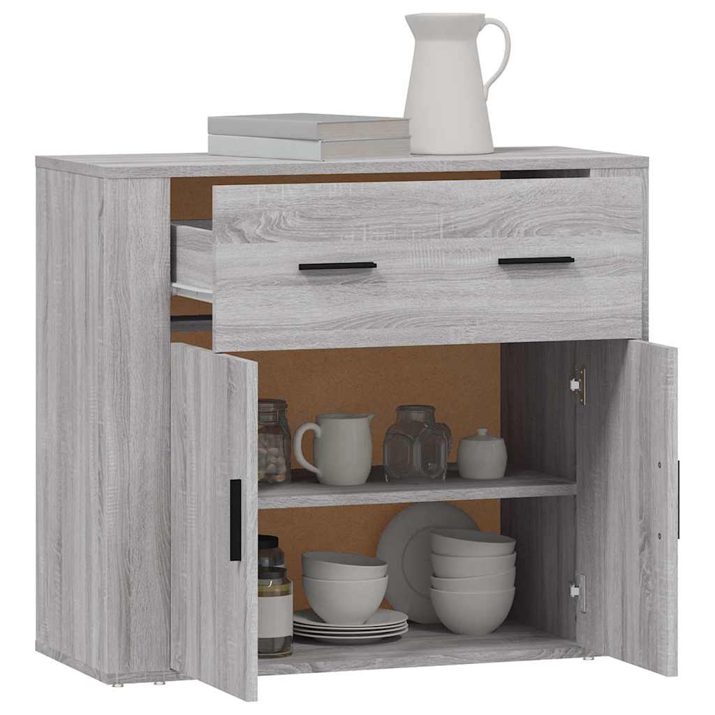 Sideboard Grau Sonoma 80x33x70 cm Holzwerkstoff