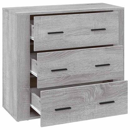 Sideboard Grau Sonoma 80x33x70 cm Holzwerkstoff