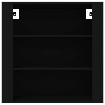Wandschrank Schwarz 80x33x80 cm Holzwerkstoff