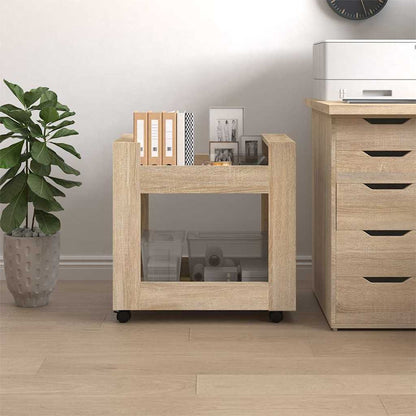 Bürowagen Sonoma-Eiche 60x45x60 cm Holzwerkstoff