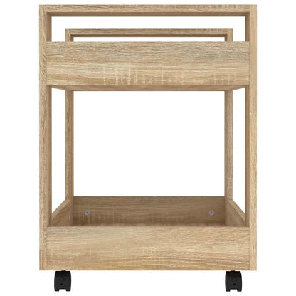 Bürowagen Sonoma-Eiche 60x45x60 cm Holzwerkstoff
