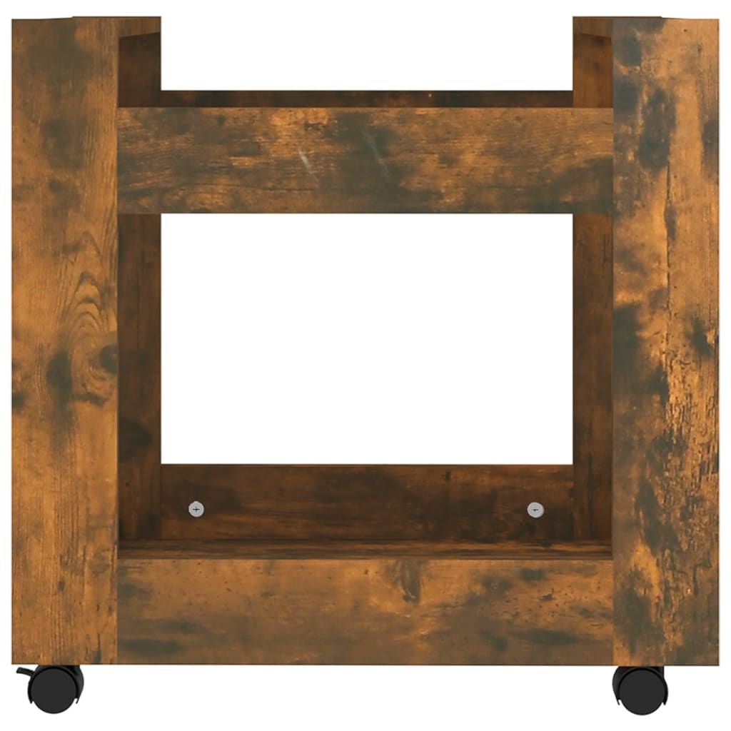 Desserte de bureau chêne fumé 60x45x60 cm matière bois