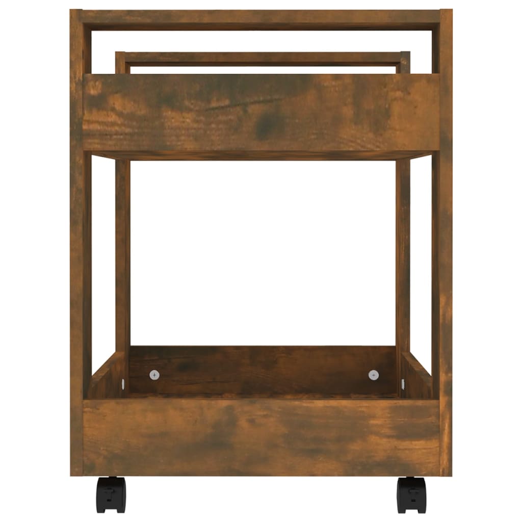 Desserte de bureau chêne fumé 60x45x60 cm matière bois