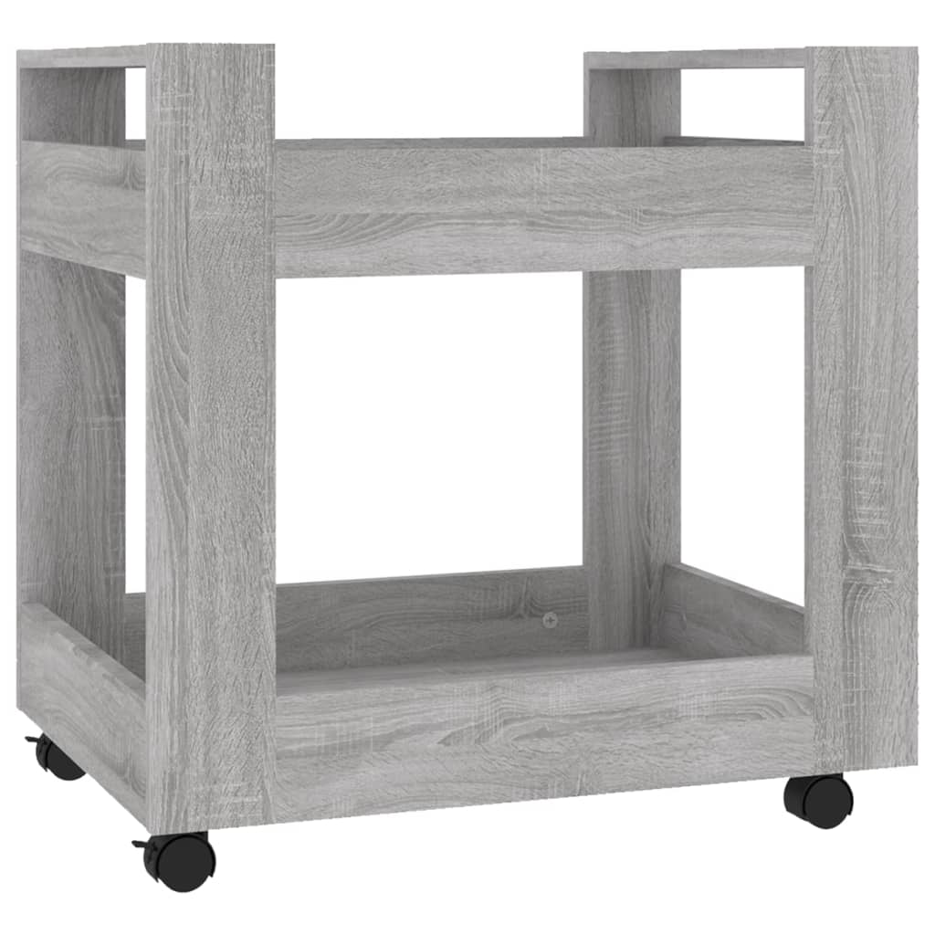 Chariot de bureau gris Sonoma 60x45x60 cm en bois
