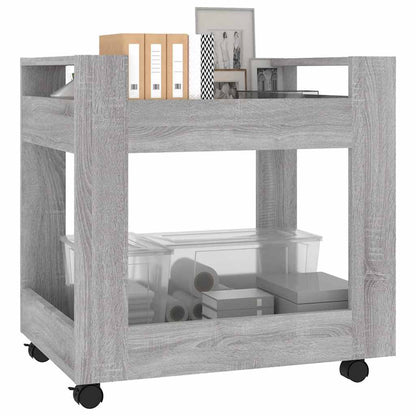 Bürowagen Grau Sonoma 60x45x60 cm Holzwerkstoff