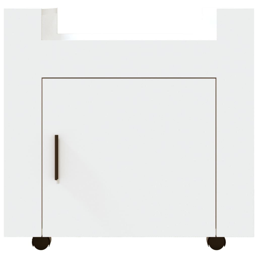Chariot de bureau blanc 60x45x60 cm en bois