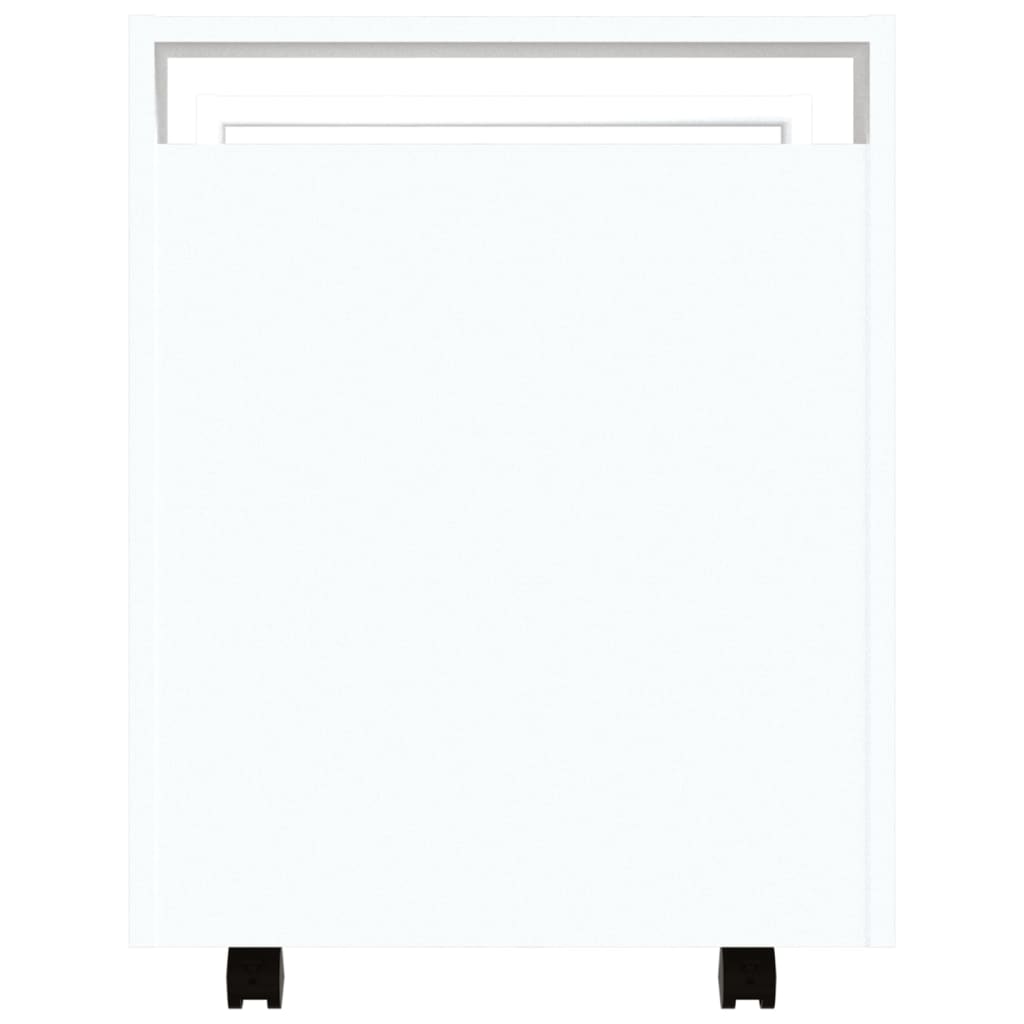 Chariot de bureau blanc 60x45x60 cm en bois