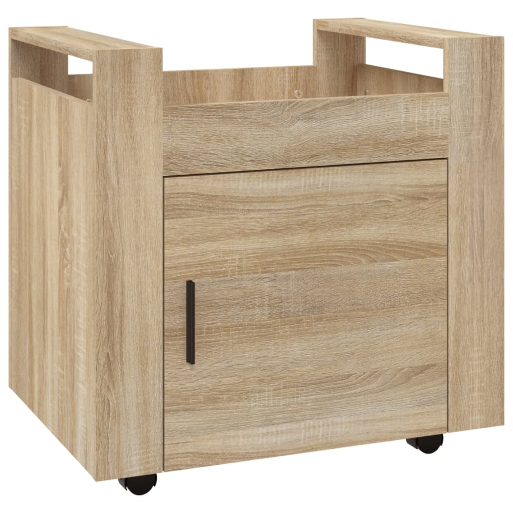 Chariot de bureau chêne Sonoma 60x45x60 cm matériau bois