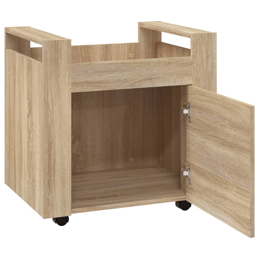 Chariot de bureau chêne Sonoma 60x45x60 cm matériau bois