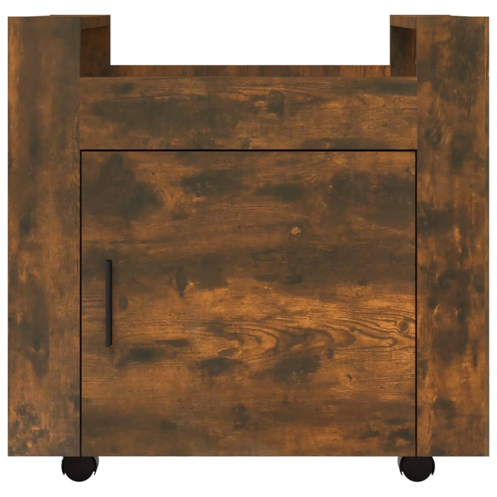 Desserte de bureau chêne fumé 60x45x60 cm matière bois