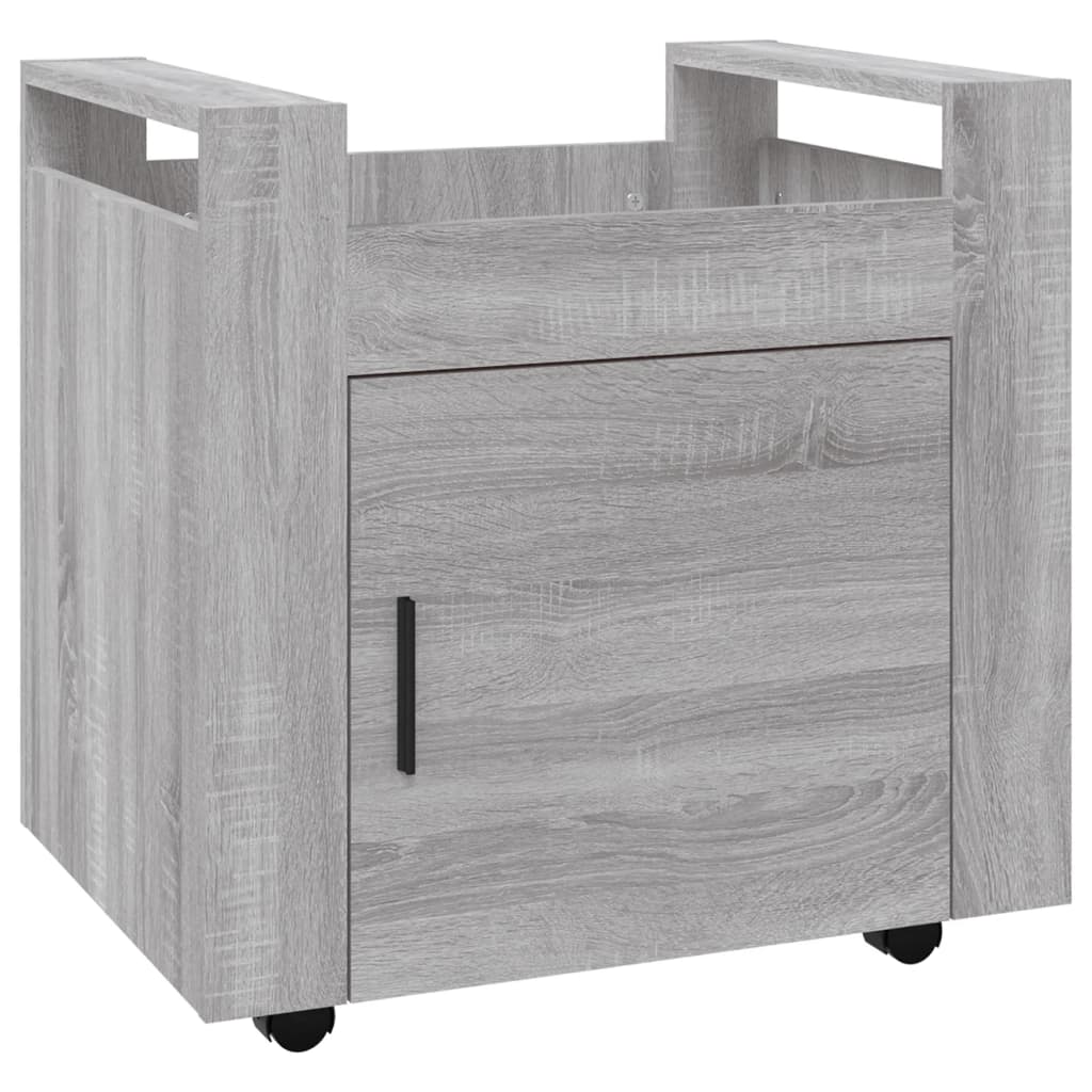 Chariot de bureau gris Sonoma 60x45x60 cm en bois