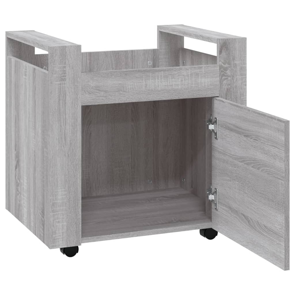 Chariot de bureau gris Sonoma 60x45x60 cm en bois