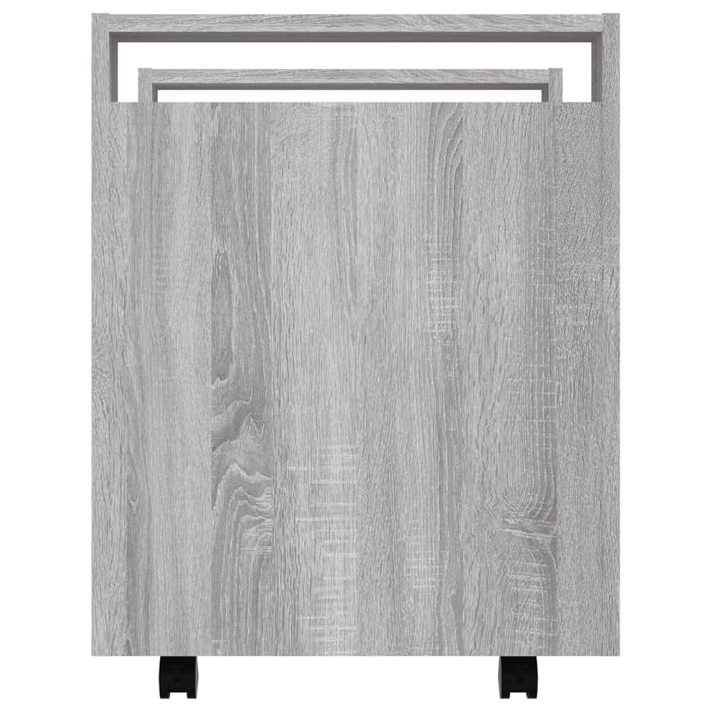 Chariot de bureau gris Sonoma 60x45x60 cm en bois