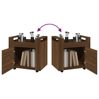 Bürowagen Braun Eichen-Optik 60x45x60 cm Holzwerkstoff