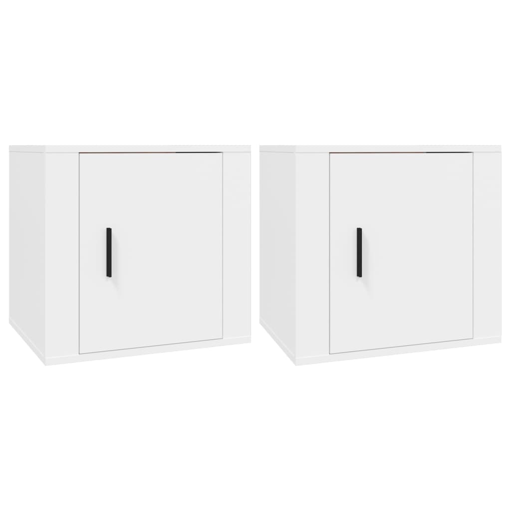 Tables de chevet 2 pièces Blanc 50x39x47 cm