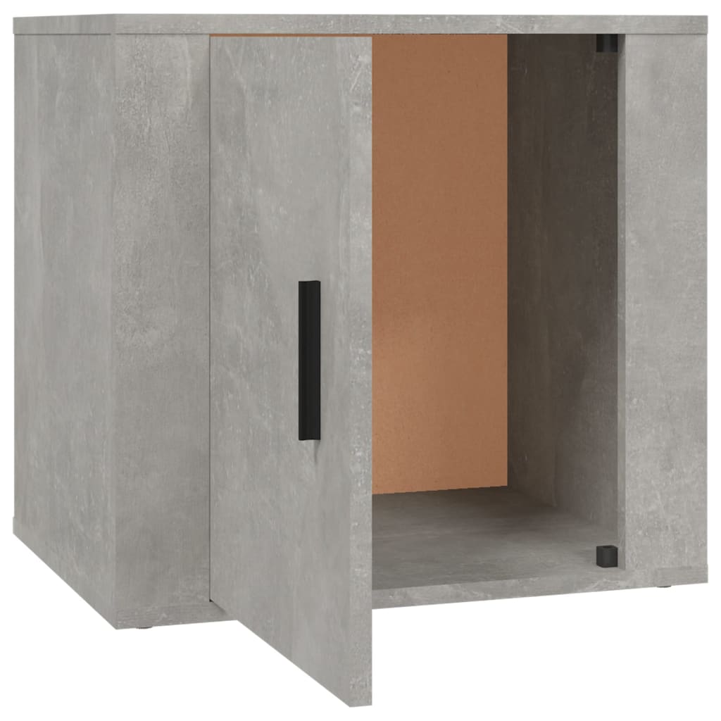 Table de chevet gris béton 50x39x47 cm