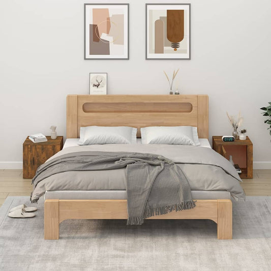Tables de chevet 2 pcs. chêne fumé 50x39x47 cm