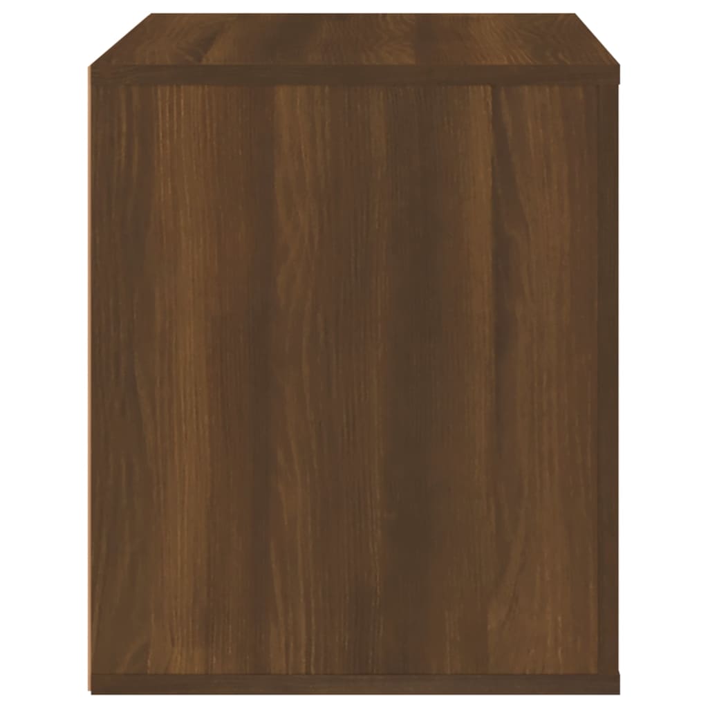 Table de chevet aspect chêne marron 50x39x47 cm