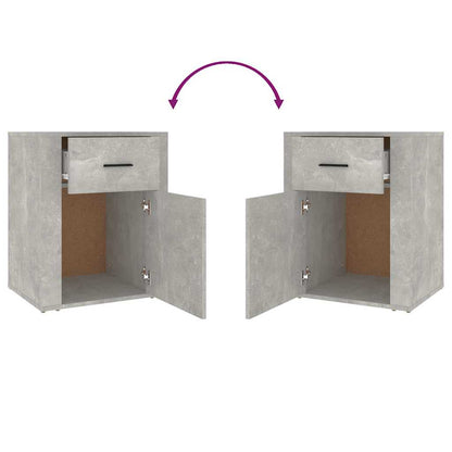 Nachttisch Betongrau 50x36x60 cm Holzwerkstoff