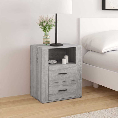Nachttisch Grau Sonoma 50x36x60 cm Holzwerkstoff