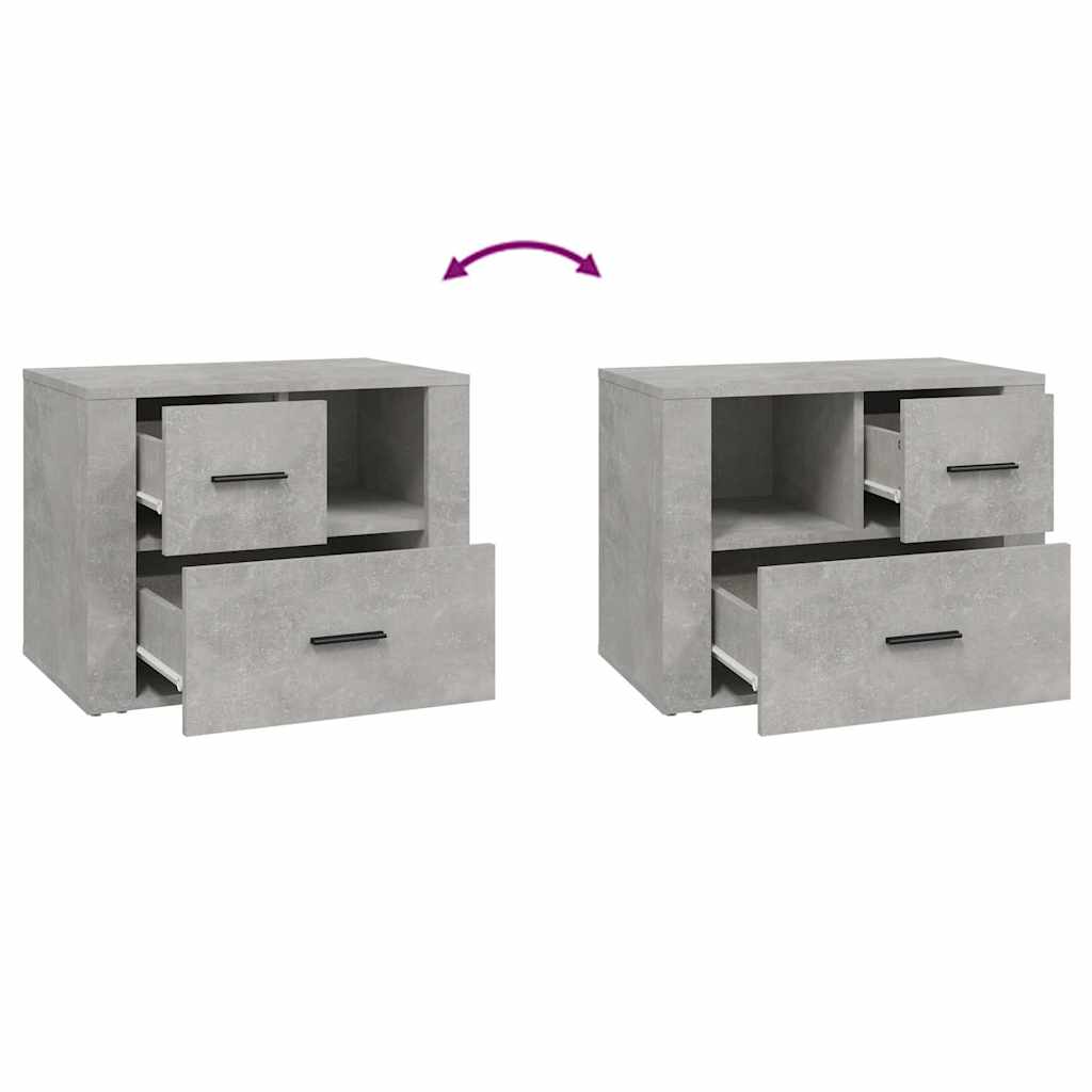 Nachttisch Betongrau 60x36x45 cm Holzwerkstoff