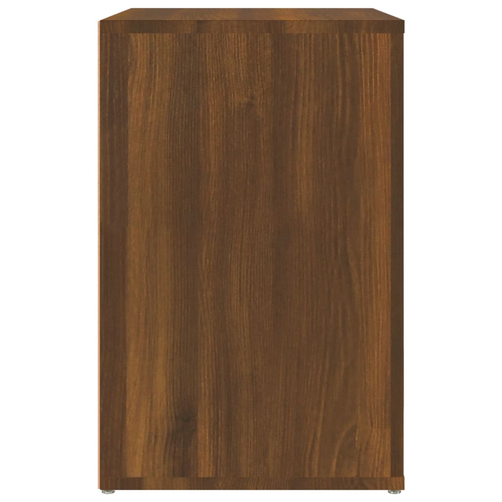 Shoe Cabinet Brown Oak Look 130x35x54 cm Wood Material