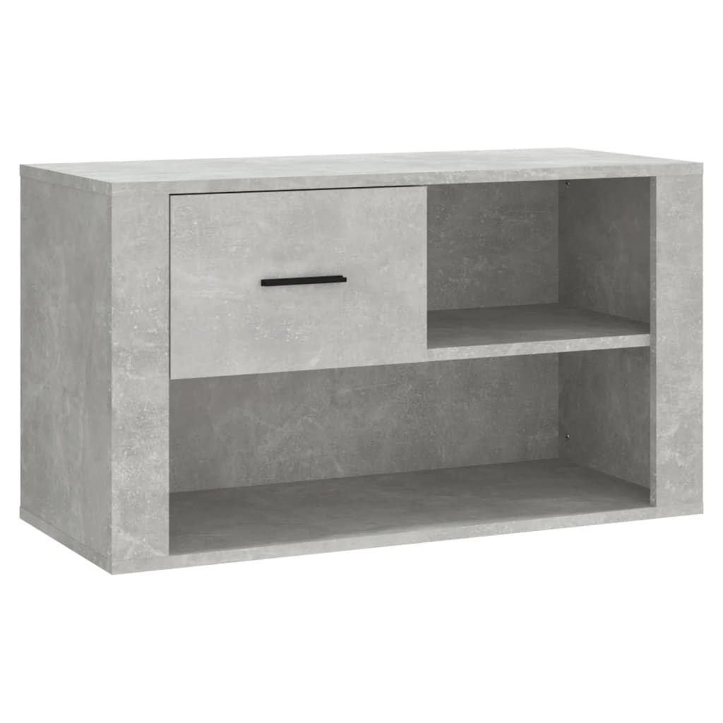 Shoe Cabinet Concrete Grey 80x35x45 cm Wood Material