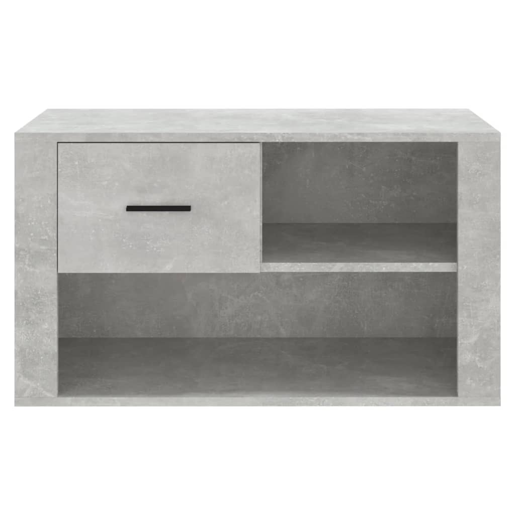 Shoe Cabinet Concrete Grey 80x35x45 cm Wood Material