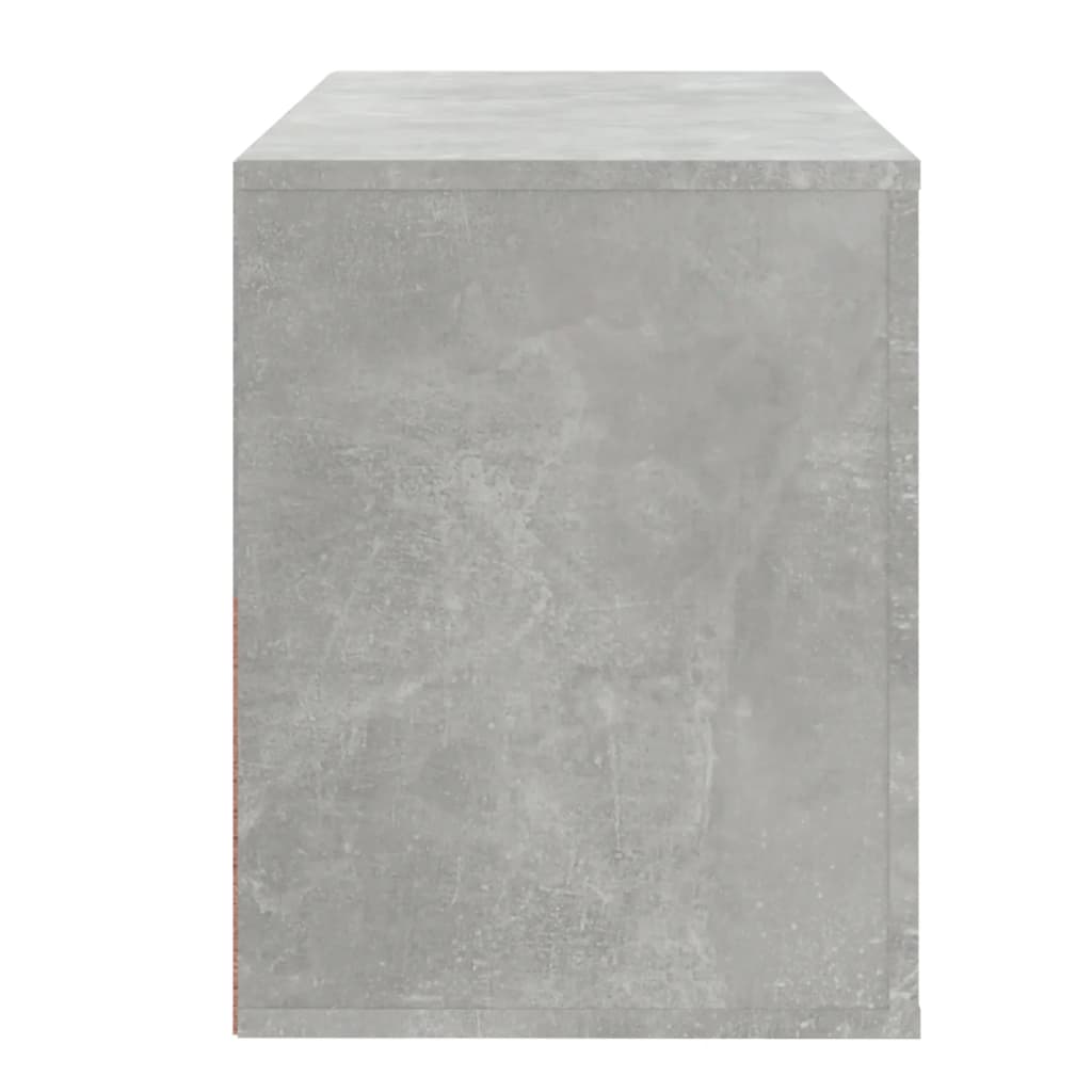 Shoe Cabinet Concrete Grey 80x35x45 cm Wood Material