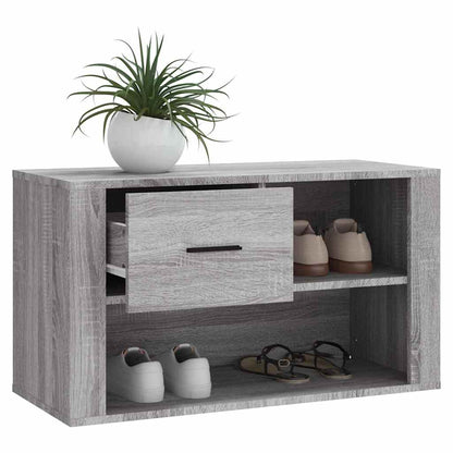 Schuhschrank Grau Sonoma 80x35x45 cm Holzwerkstoff